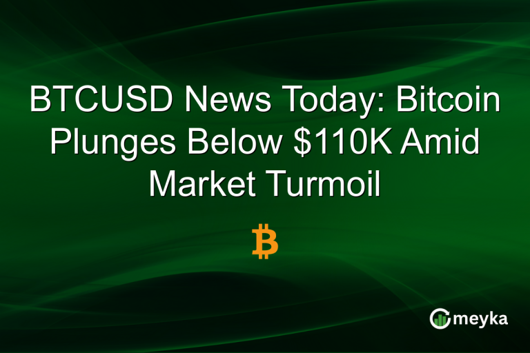 BTCUSD News Today: Bitcoin Plunges Below $110K Amid Market Turmoil