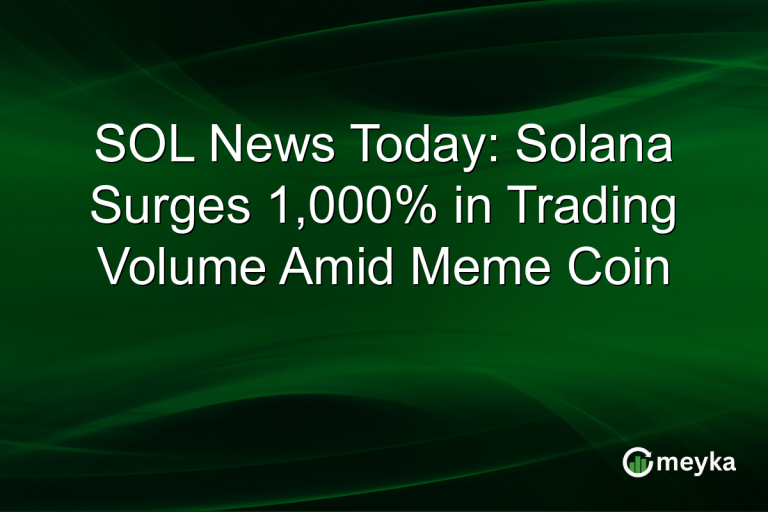 SOL News Today: Solana Surges 1,000% in Trading Volume Amid Meme Coin