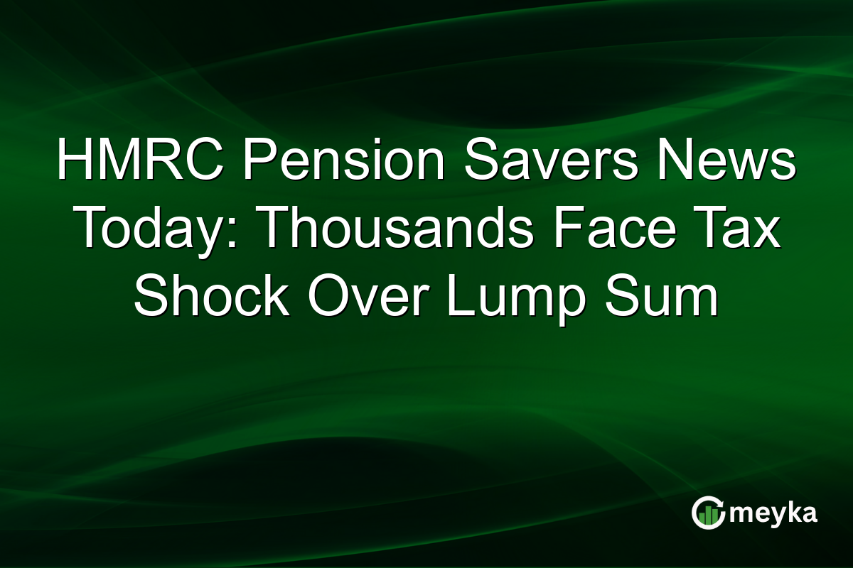 HMRC Pension Savers News Today: Thousands Face Tax Shock Over Lump Sum