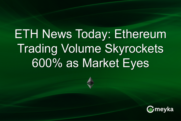 ETH News Today: Ethereum Trading Volume Skyrockets 600% as Market Eyes