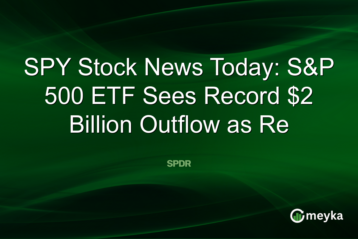 SPY Stock News Today: S&P 500 ETF Sees Record $2 Billion Outflow as Re