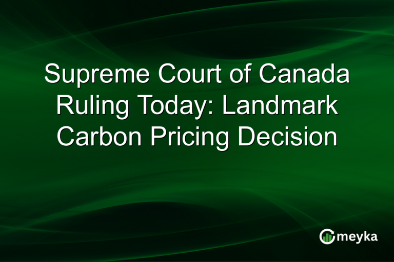 Supreme Court of Canada Ruling Today: Landmark Carbon Pricing Decision