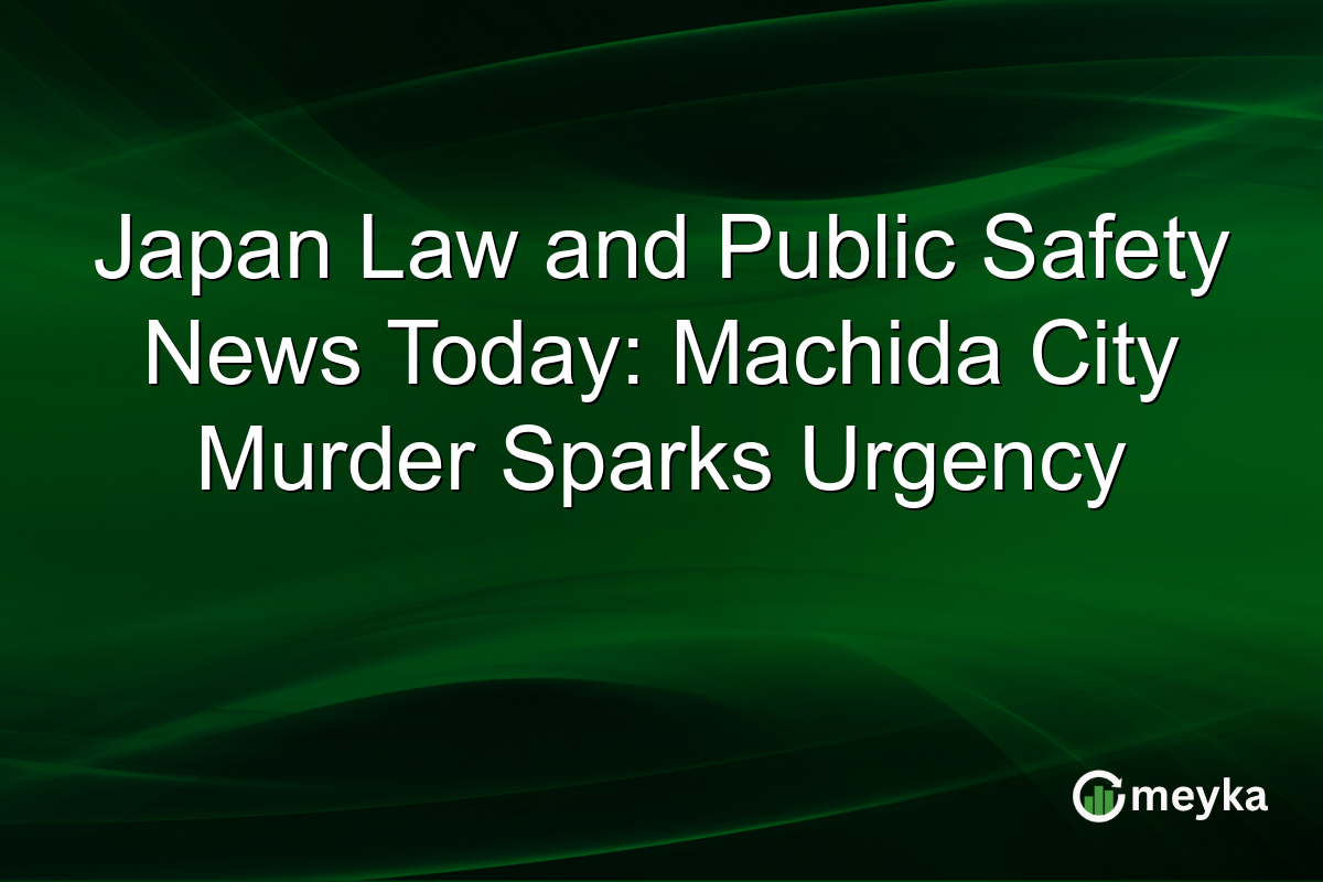 Japan Law and Public Safety News Today: Machida City Murder Sparks Urgency