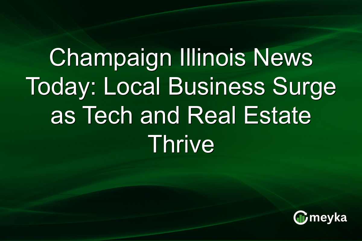 Champaign Illinois News Today: Local Business Surge as Tech and Real Estate Thrive