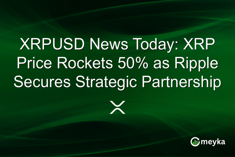 XRPUSD News Today: XRP Price Rockets 50% as Ripple Secures Strategic Partnership