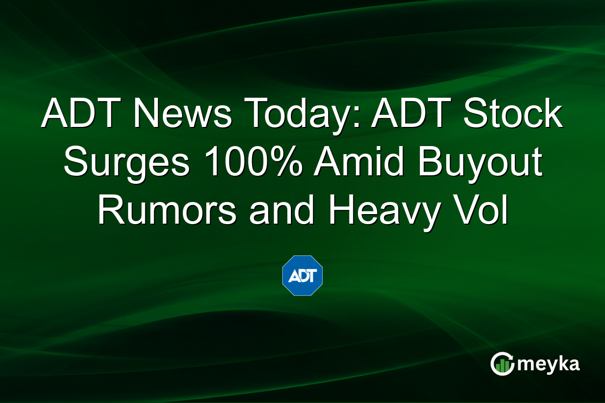 ADT News Today: ADT Stock Surges 100% Amid Buyout Rumors and Heavy Vol