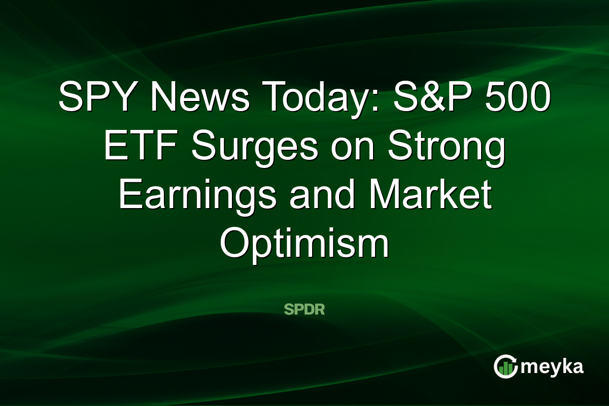 SPY News Today: S&P 500 ETF Surges on Strong Earnings and Market Optimism