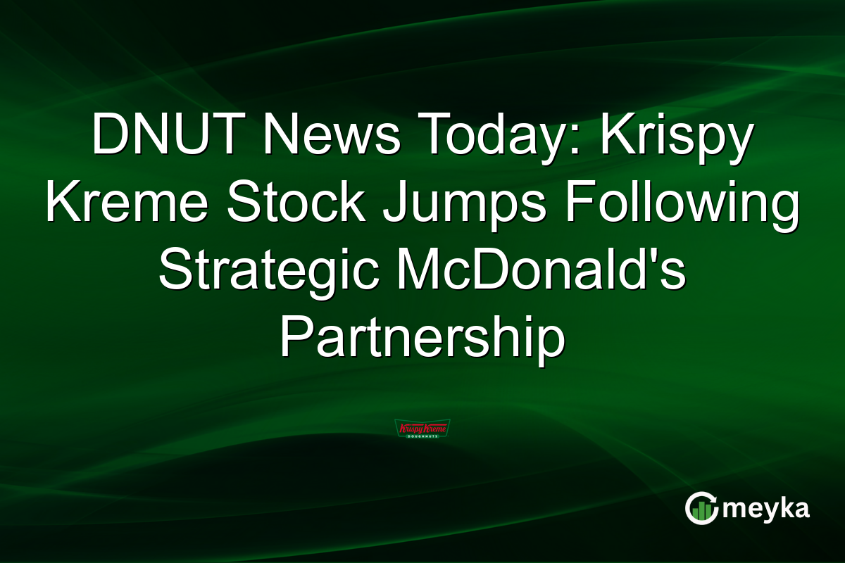 DNUT News Today: Krispy Kreme Stock Jumps Following Strategic McDonald's Partnership