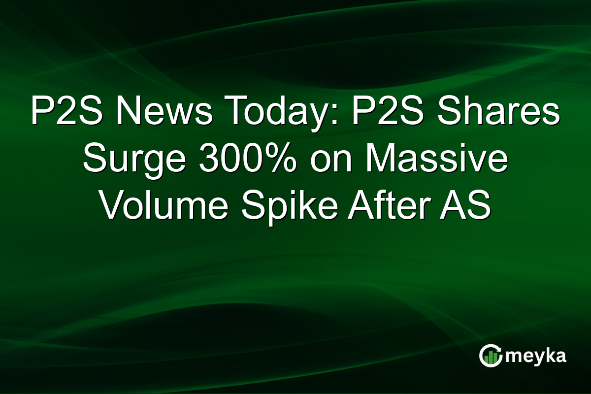 P2S News Today: P2S Shares Surge 300% on Massive Volume Spike After AS