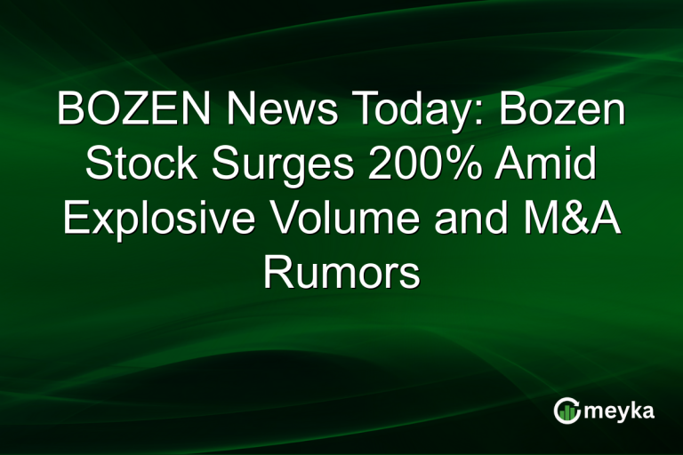 BOZEN News Today: Bozen Stock Surges 200% Amid Explosive Volume and M&A Rumors