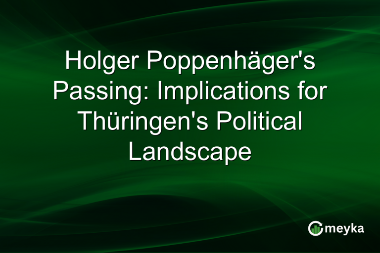 Holger Poppenhäger's Passing: Implications for Thüringen's Political Landscape