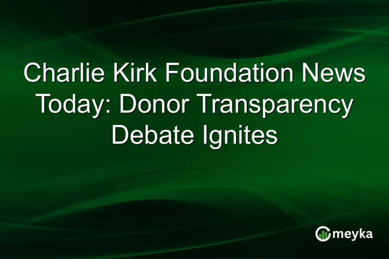 Charlie Kirk Foundation News Today: Donor Transparency Debate Ignites
