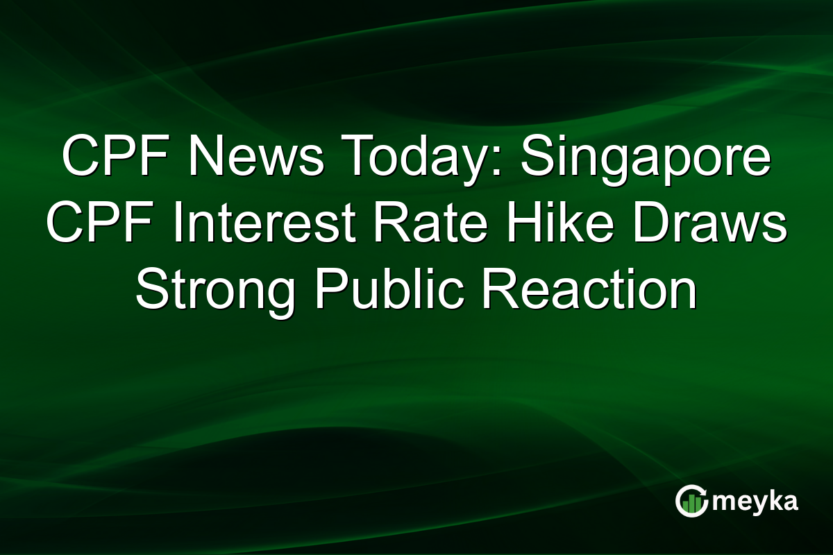 CPF News Today: Singapore CPF Interest Rate Hike Draws Strong Public Reaction