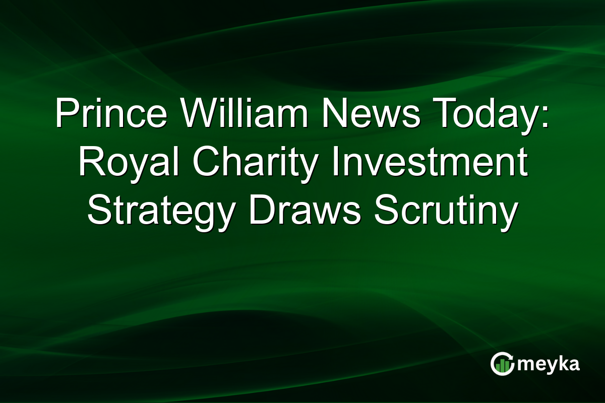 Prince William News Today: Royal Charity Investment Strategy Draws Scrutiny