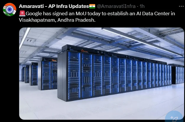 Google's AI Expension through data senters in India