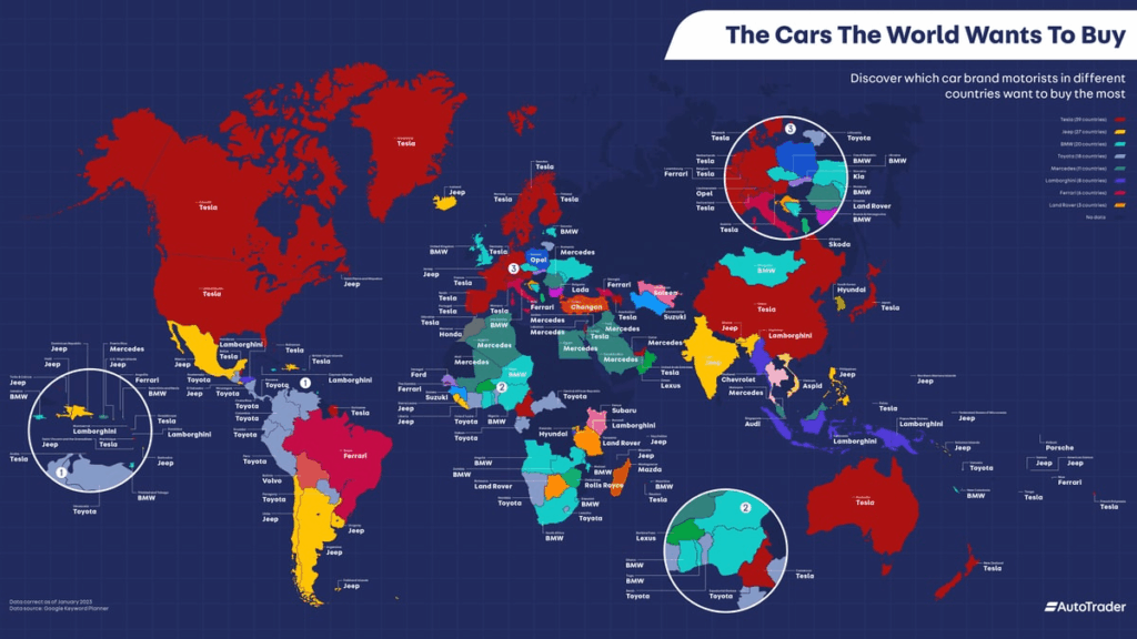 Not a Tesla App Source: Tesla Breakdown by Country and U.S. State