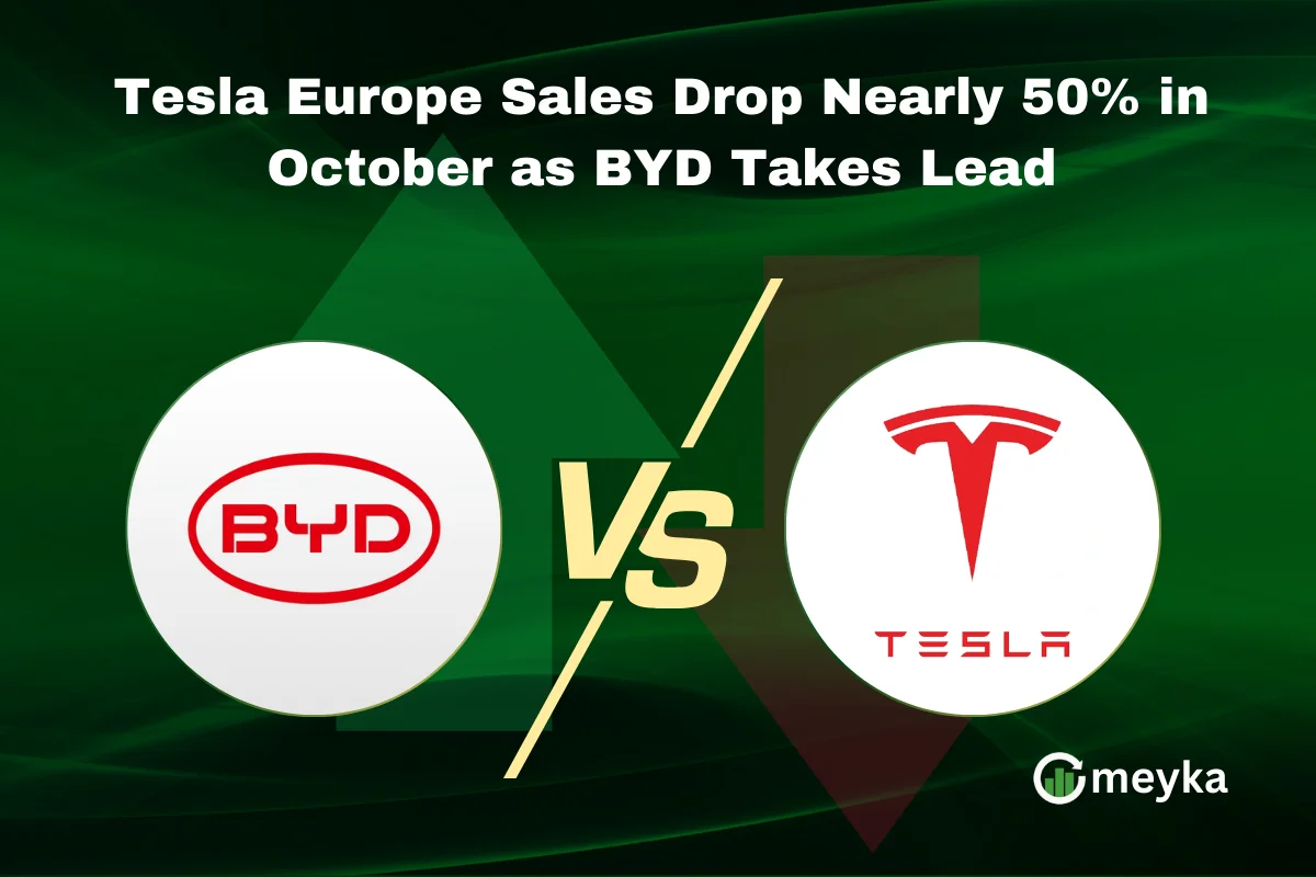 Tesla Europe Sales Drop Nearly 50% in October as BYD Takes Lead