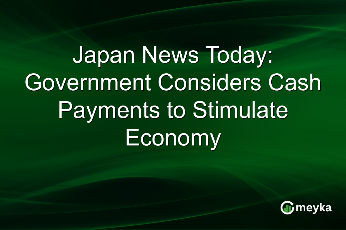 Japan News Today: Government Considers Cash Payments to Stimulate Economy