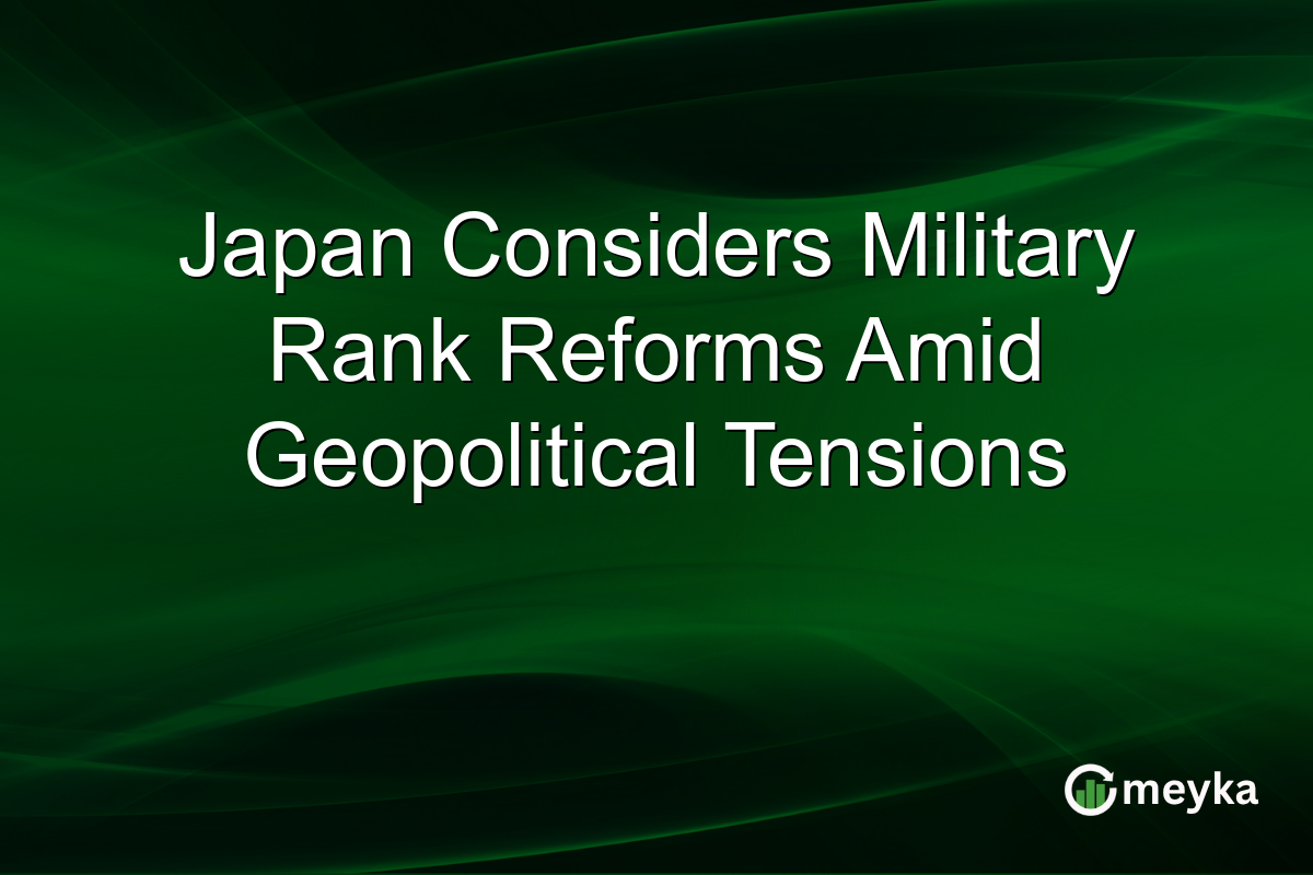 Japan Considers Military Rank Reforms Amid Geopolitical Tensions