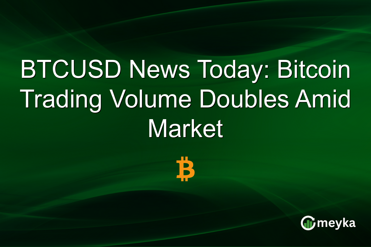 BTCUSD News Today: Bitcoin Trading Volume Doubles Amid Market