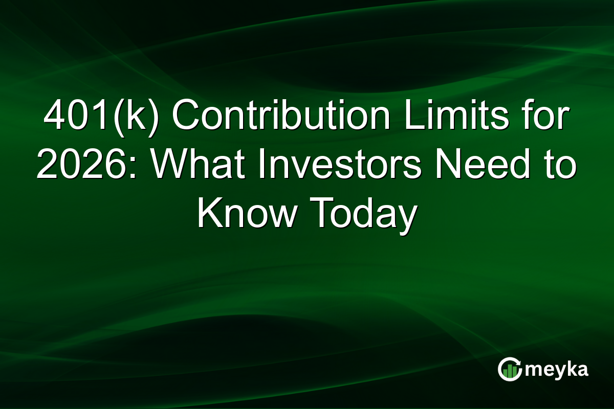 401(k) Contribution Limits for 2026: What Investors Need to Know Today