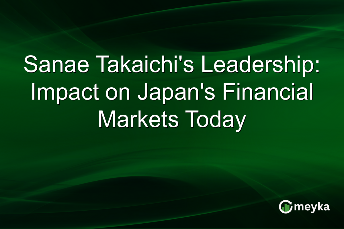Sanae Takaichi's Leadership: Impact on Japan's Financial Markets Today