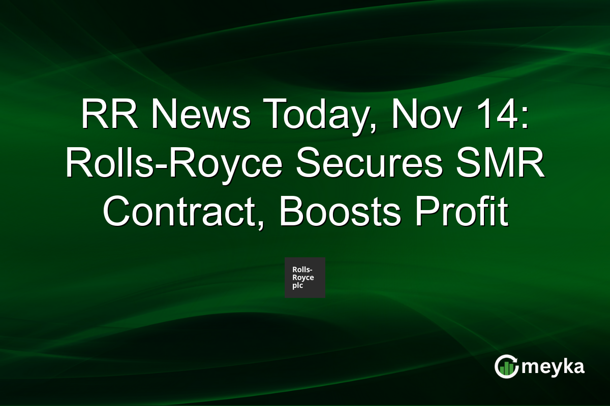 RR News Today, Nov 14: Rolls-Royce Secures SMR Contract, Boosts Profit