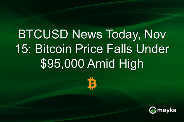 BTCUSD News Today, Nov 15: Bitcoin Price Falls Under $95,000 Amid High