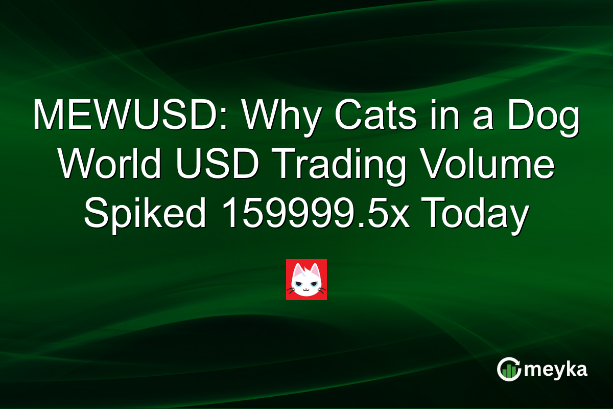 MEWUSD: Why Cats in a Dog World USD Trading Volume Spiked 159999.5x Today