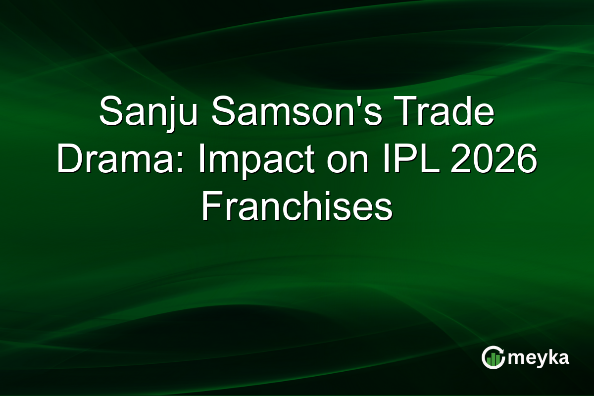 Sanju Samson's Trade Drama: Impact on IPL 2026 Franchises