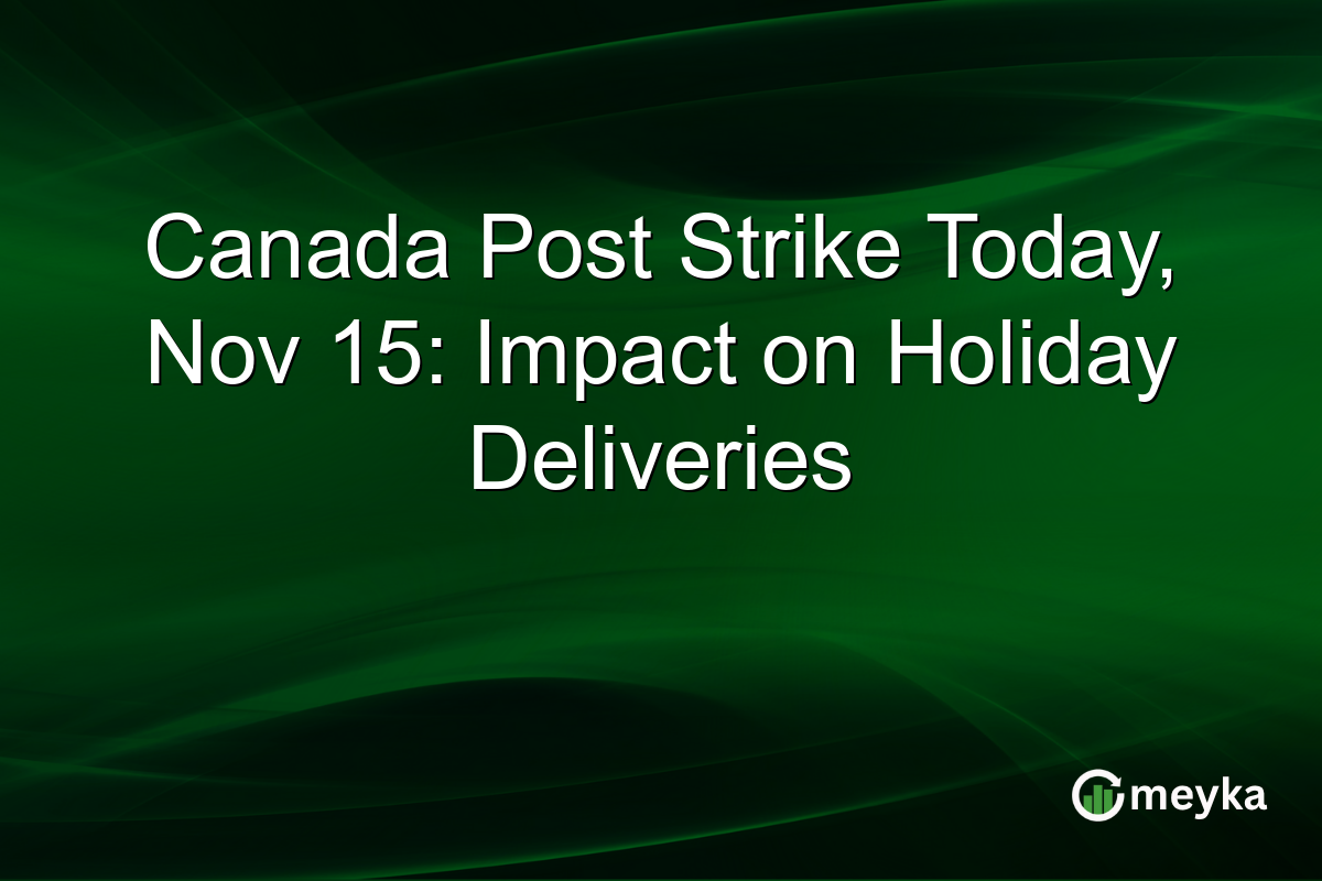 Canada Post Strike Today, Nov 15: Impact on Holiday Deliveries