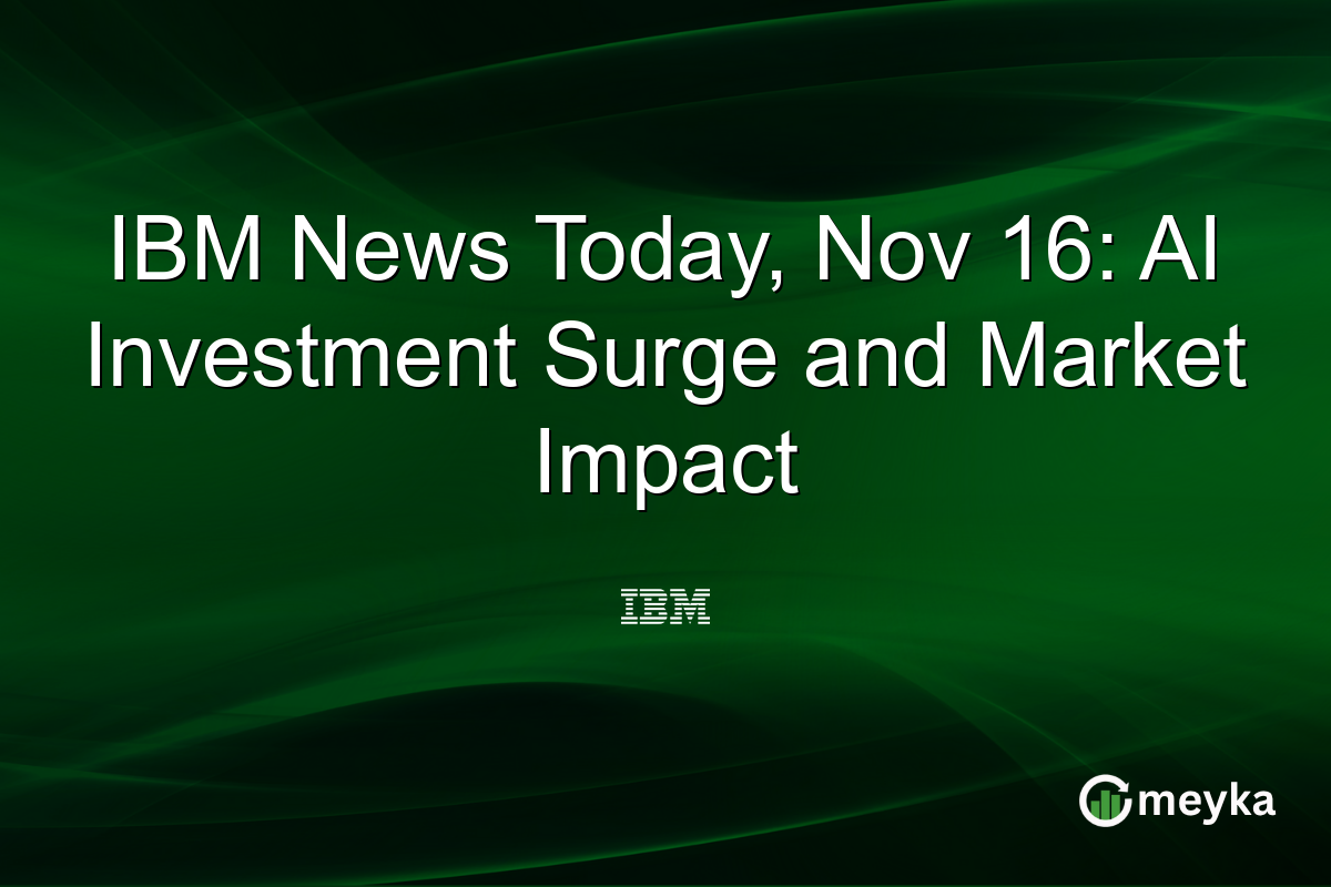 IBM News Today, Nov 16: AI Investment Surge and Market Impact