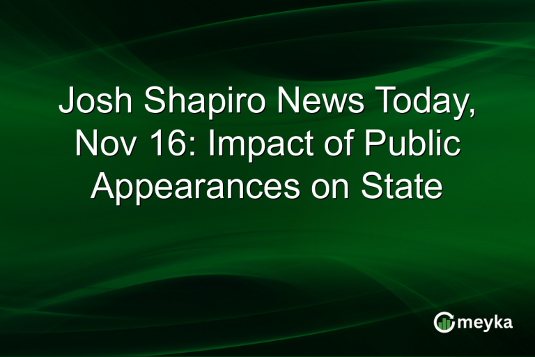 Josh Shapiro News Today, Nov 16: Impact of Public Appearances on State