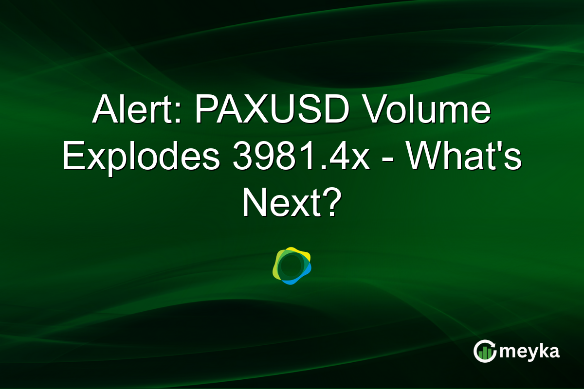 Alert: PAXUSD Volume Explodes 3981.4x - What's Next?