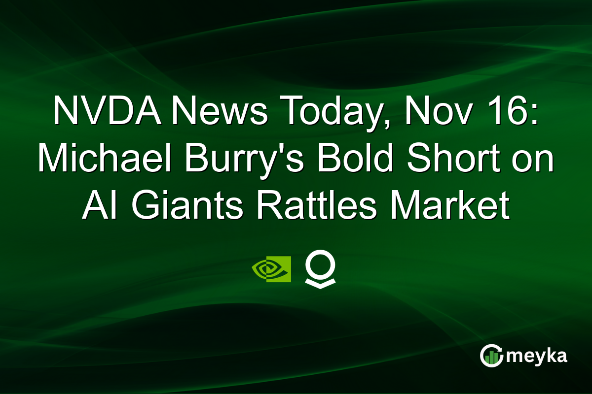 NVDA News Today, Nov 16: Michael Burry's Bold Short on AI Giants Rattles Market