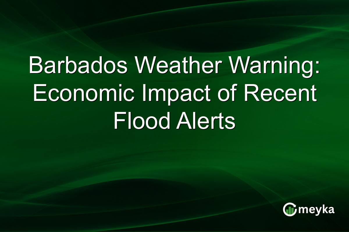 Barbados Weather Warning: Economic Impact of Recent Flood Alerts