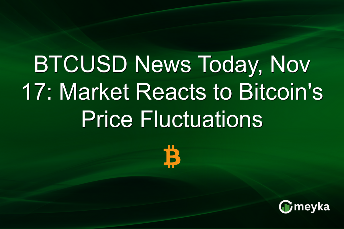 BTCUSD News Today, Nov 17: Market Reacts to Bitcoin's Price Fluctuations