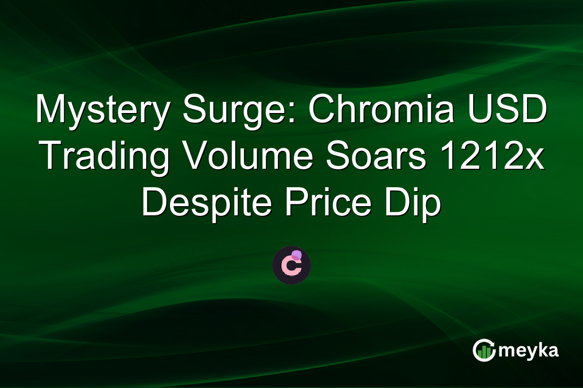 Mystery Surge: Chromia USD Trading Volume Soars 1212x Despite Price Dip