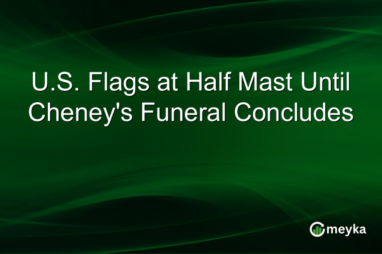 U.S. Flags at Half Mast Until Cheney's Funeral Concludes