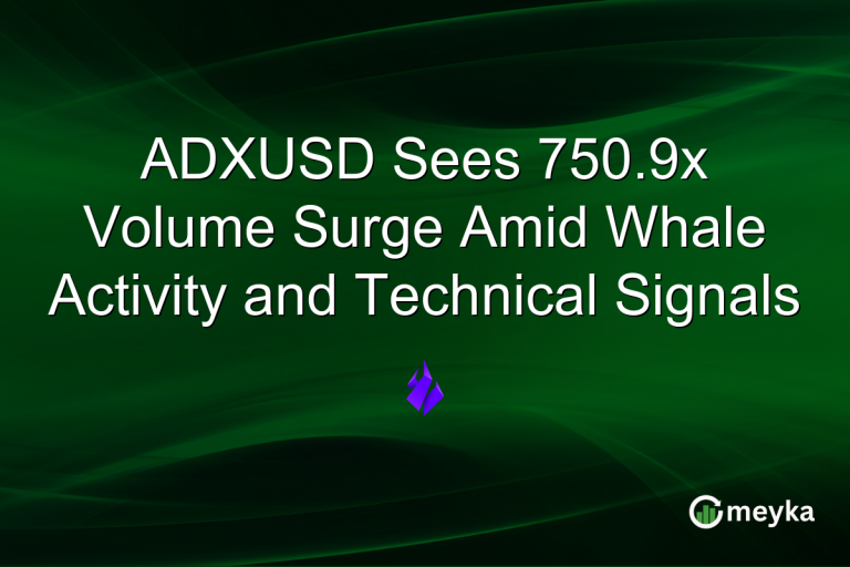ADXUSD Sees 750.9x Volume Surge Amid Whale Activity and Technical Signals
