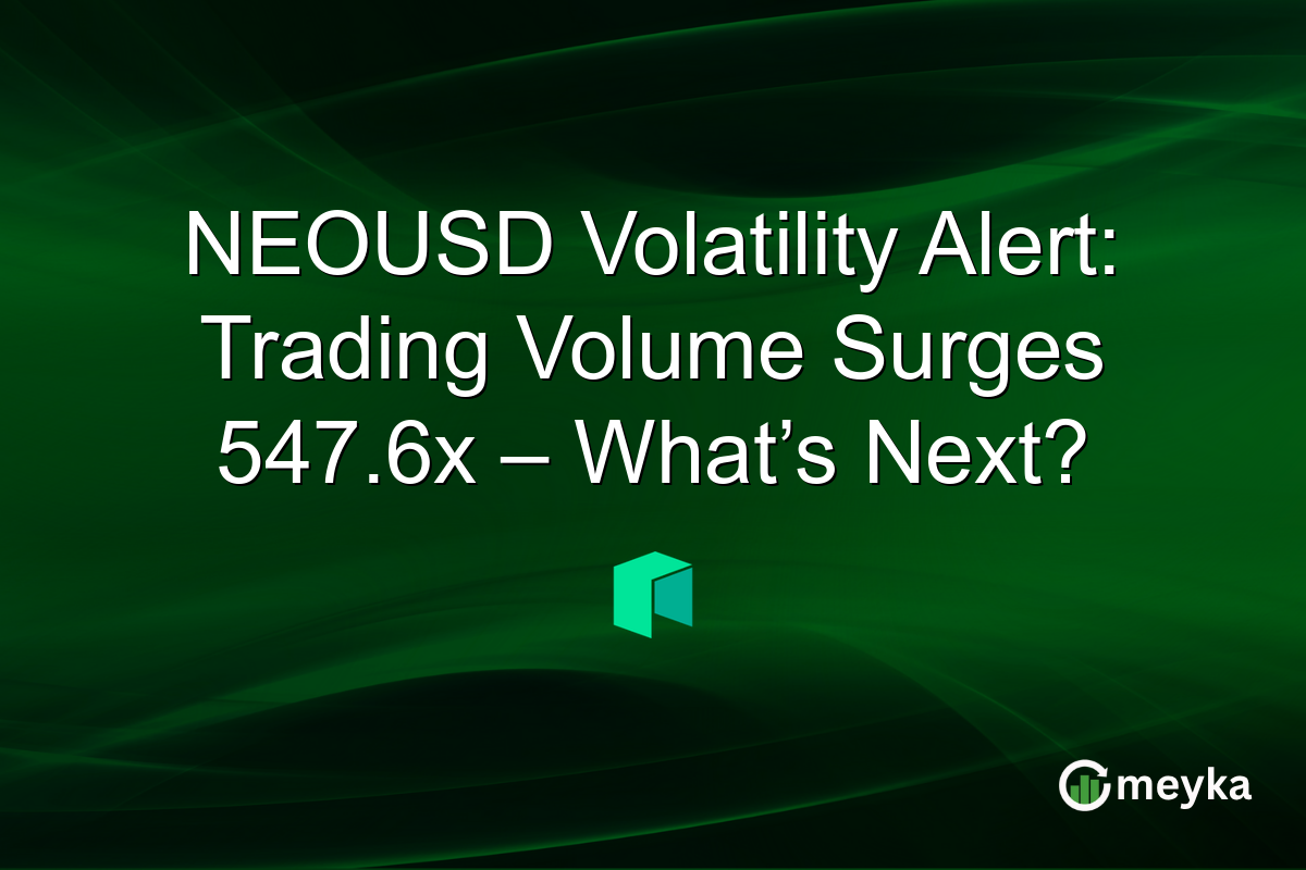 NEOUSD Volatility Alert: Trading Volume Surges 547.6x – What’s Next?