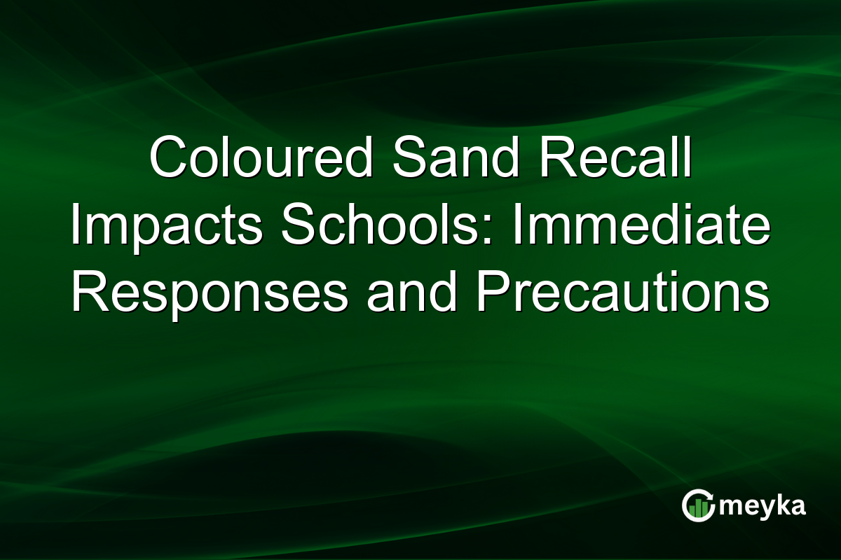 Coloured Sand Recall Impacts Schools: Immediate Responses and Precautions