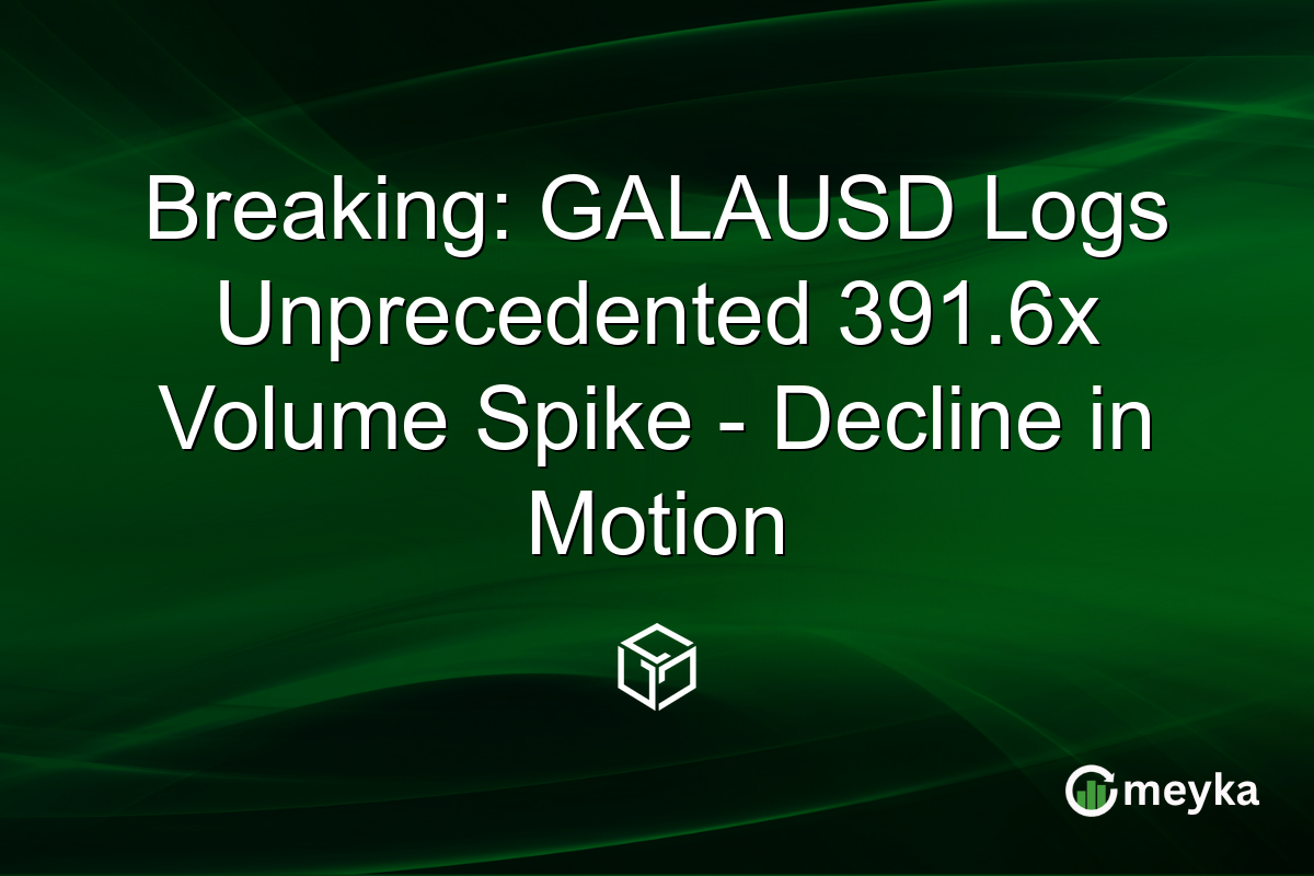 Breaking: GALAUSD Logs Unprecedented 391.6x Volume Spike - Decline in Motion