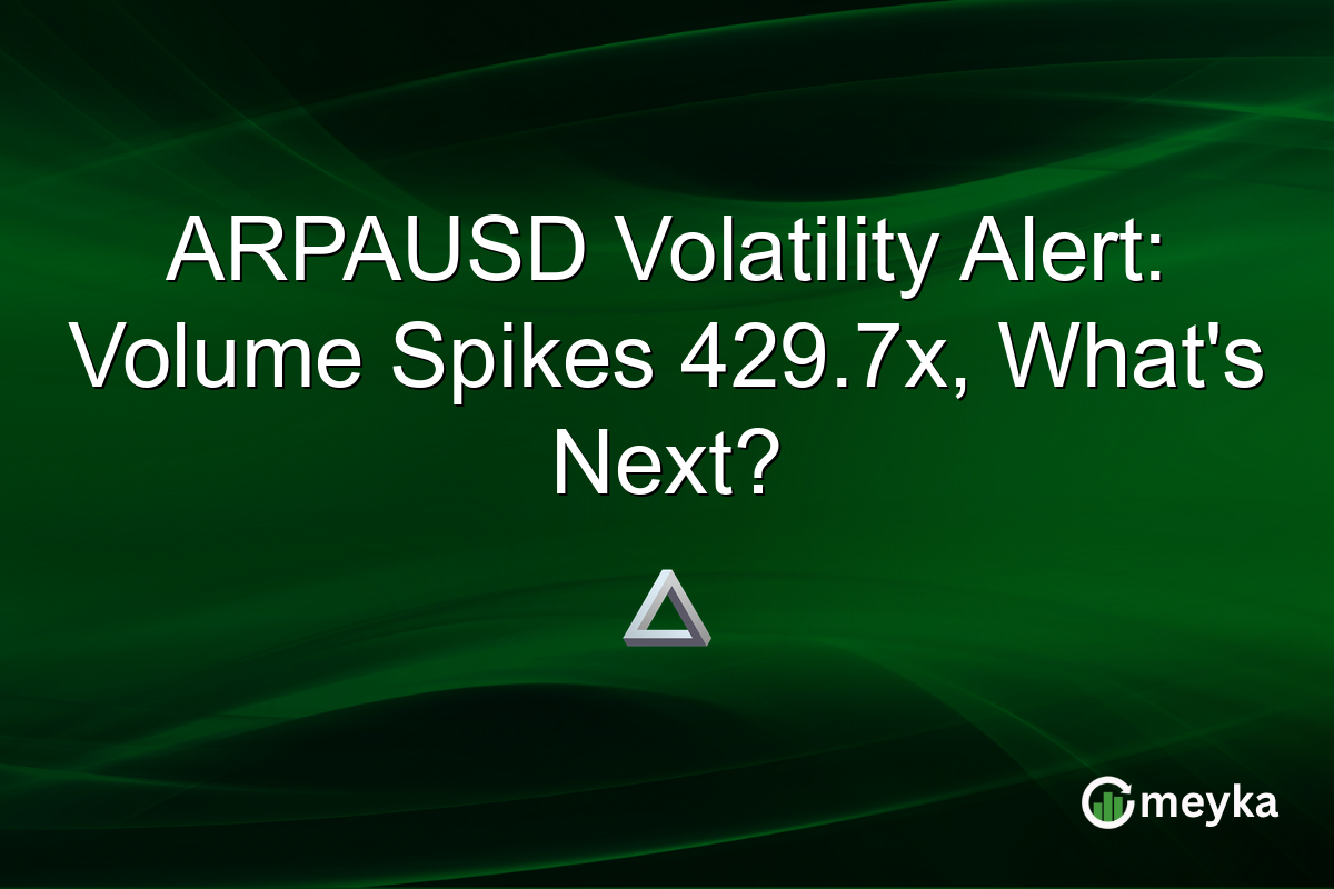ARPAUSD Volatility Alert: Volume Spikes 429.7x, What's Next?