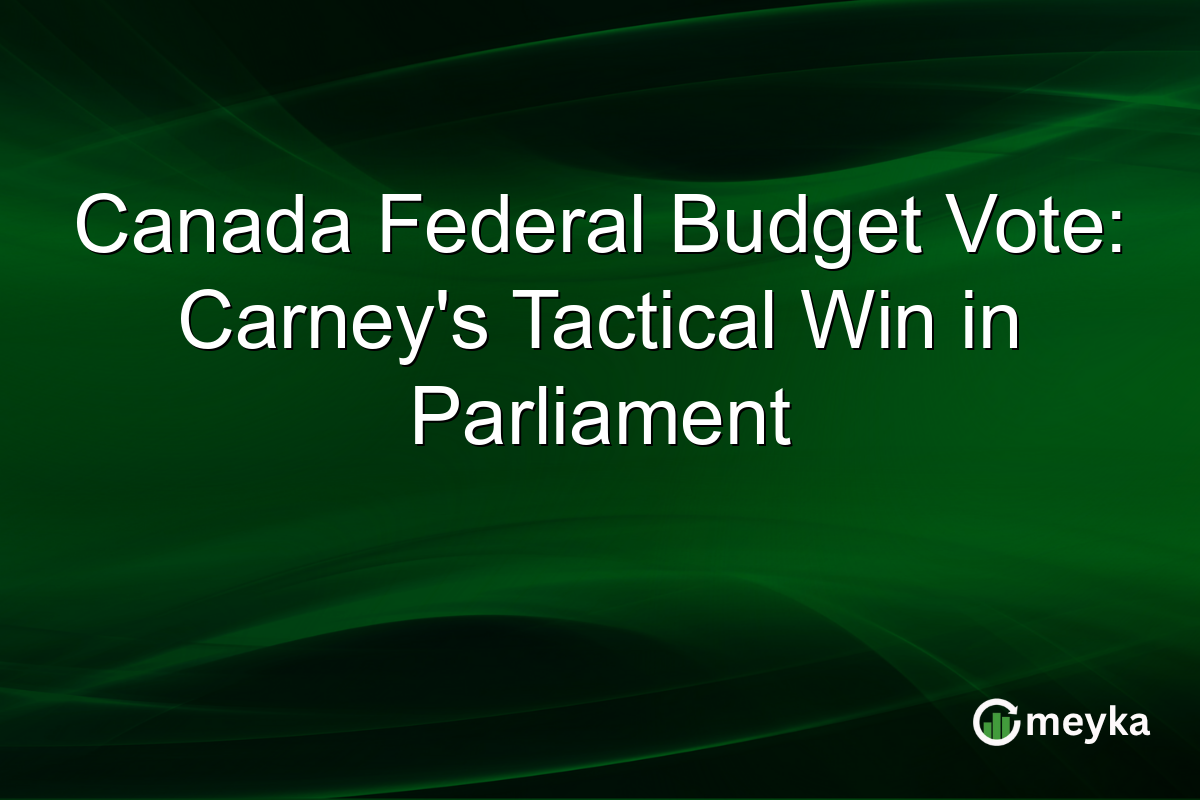 Canada Federal Budget Vote: Carney's Tactical Win in Parliament