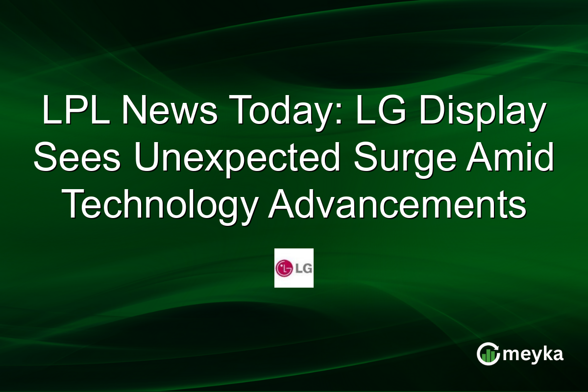 LPL News Today: LG Display Sees Unexpected Surge Amid Technology Advancements