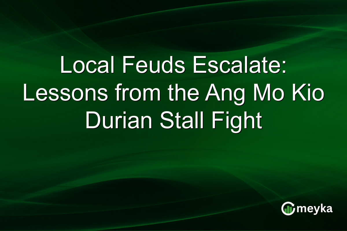 Local Feuds Escalate: Lessons from the Ang Mo Kio Durian Stall Fight