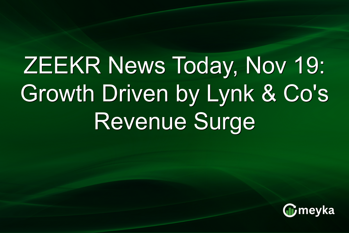 ZEEKR News Today, Nov 19: Growth Driven by Lynk & Co's Revenue Surge