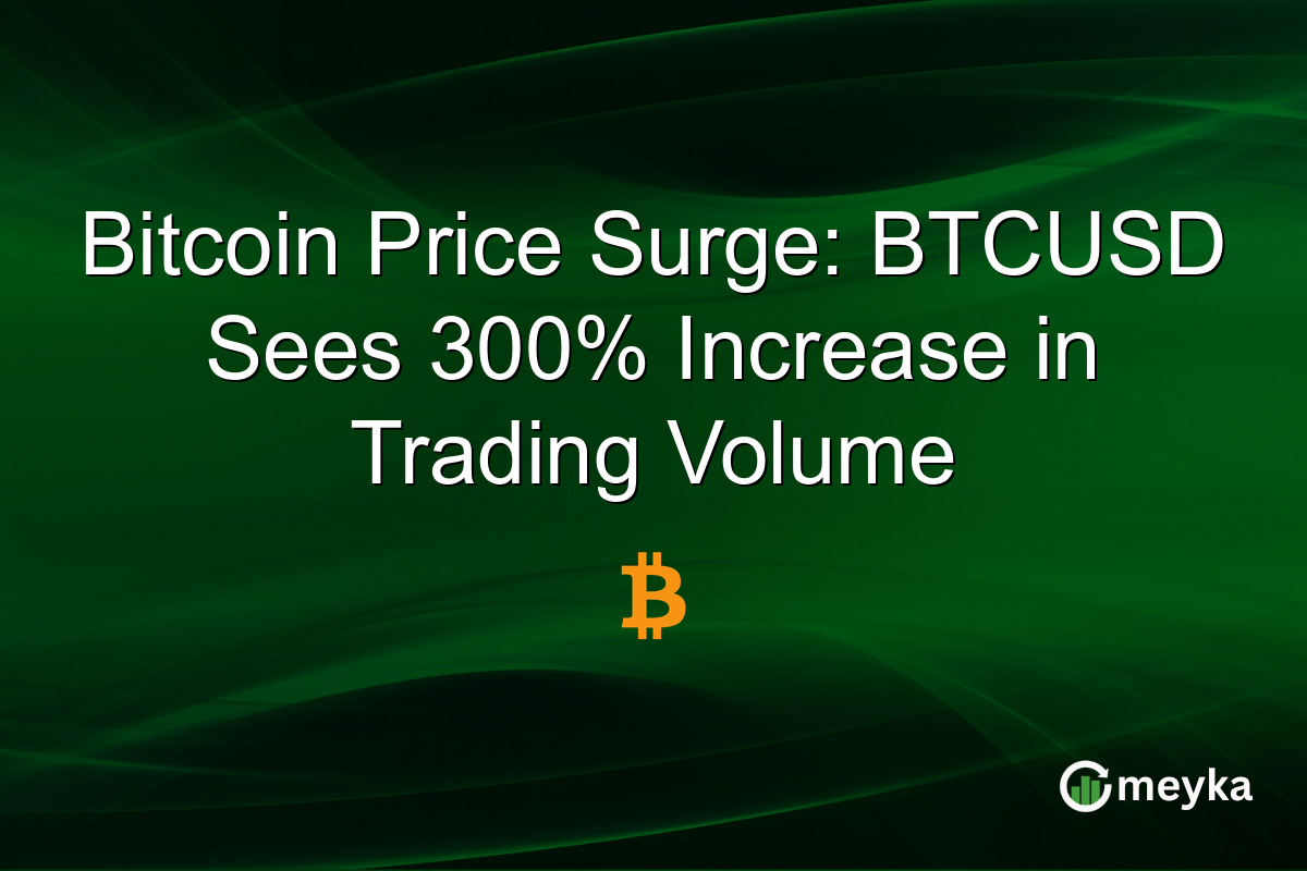 Bitcoin Price Surge: BTCUSD Sees 300% Increase in Trading Volume