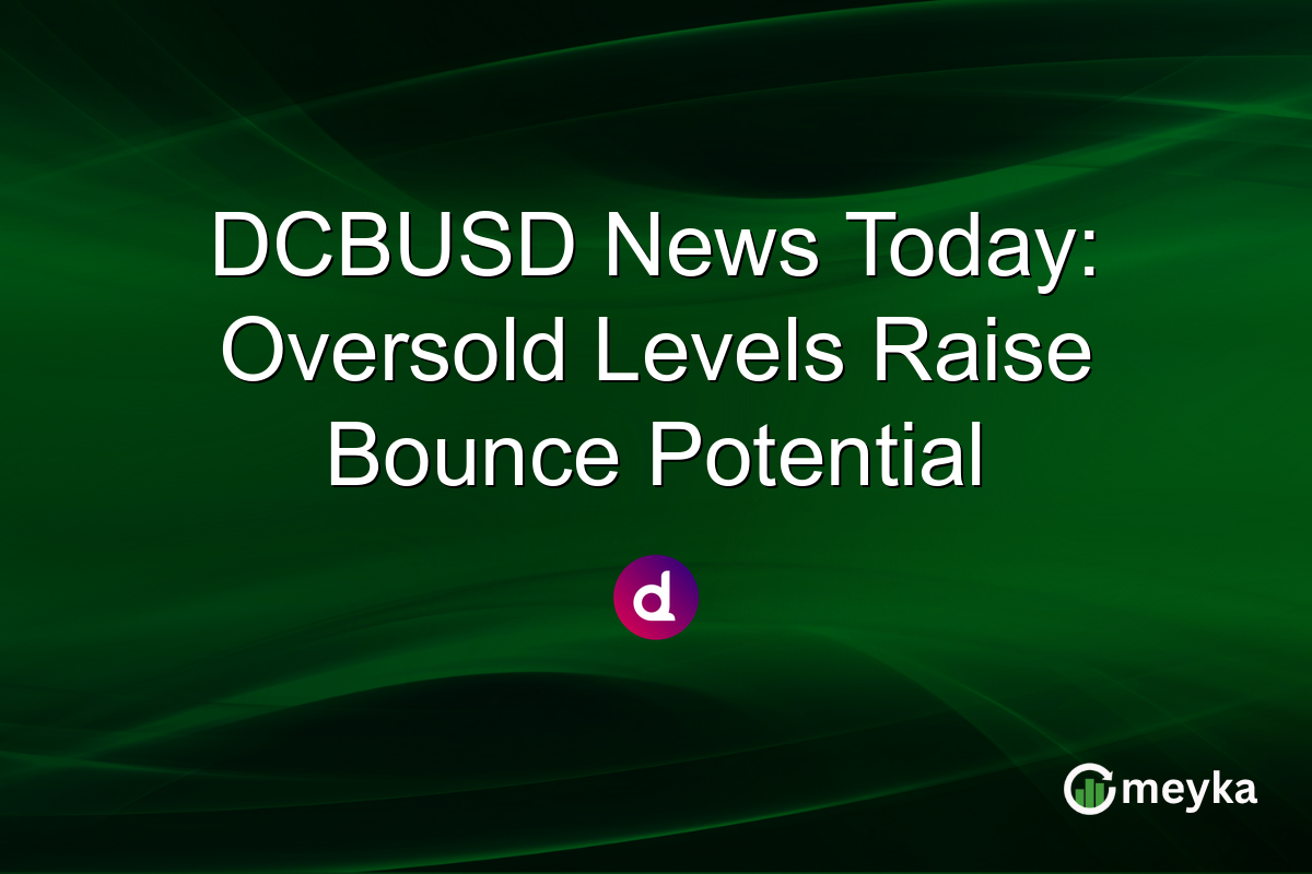 DCBUSD News Today: Oversold Levels Raise Bounce Potential